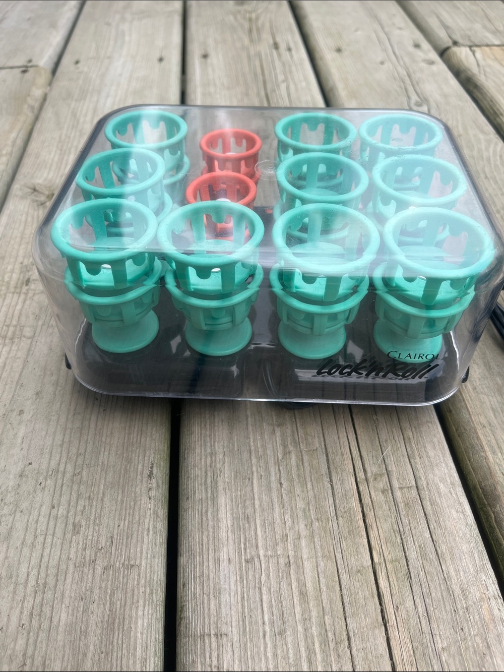 Vintage Rare Clairol Lock n Roll Hair Rollers - 12-Pack